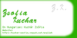 zsofia kuchar business card