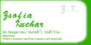 zsofia kuchar business card